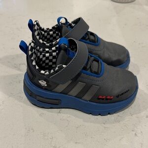 Kids' Adidas grey and blue Mickey Mouse shoes